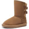 imageDREAM PAIRS Girls Boys Winter Boots Faux Fur Lined Mid Calf Kids Snow Tall Shoes FuzzyChic Kids Buckle for Little KidBig KidChesnut
