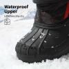 imageDREAM PAIRS Boys ampamp Girls Mid Calf WaterResistant Winter Snow Boots for ToddlerLittleBig KidBlackRed
