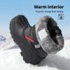 imageDREAM PAIRS Boys ampamp Girls Mid Calf WaterResistant Winter Snow Boots for ToddlerLittleBig KidBlackRed