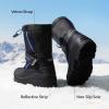 imageDREAM PAIRS Boys ampamp Girls Mid Calf WaterResistant Winter Snow Boots for ToddlerLittleBig KidBlackRoyal