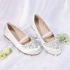 imageDREAM PAIRS Girls Ballet Flats Flower Shoes Mary Jane Ballerina Flat Dress Shoes for DailyWeddingPartyWhite