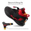 imageDREAM PAIRS Kids Basketball Shoes Boys Girls Lowtop Sneakers Durable Sports Shoes Laceup Breathable School Trainers for Little Big Kids YouthBlackRed