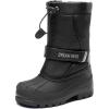 imageDREAM PAIRS Boys ampamp Girls Mid Calf WaterResistant Winter Snow Boots for ToddlerLittleBig KidBlack