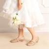 imageDREAM PAIRS Girls Dress Shoes Low Heels for Little Big Girl Mary Jane Shoes with Pearl Rhinestones Flower Girl Pumps Princess Wedding PartyGoldglitter