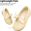 imageDREAM PAIRS Girls Dress Shoes Mary Jane Flower Girl Bow Ballet Flats for Wedding Party ToddlerLittle KidGold