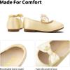 imageDREAM PAIRS Girls Dress Shoes Mary Jane Flower Girl Bow Ballet Flats for Wedding Party ToddlerLittle KidGold