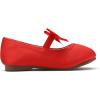 imageDREAM PAIRS Girls Dress Shoes Mary Jane Flower Girl Bow Ballet Flats for Wedding Party ToddlerLittle KidRed
