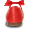 imageDREAM PAIRS Girls Dress Shoes Mary Jane Flower Girl Bow Ballet Flats for Wedding Party ToddlerLittle KidRed