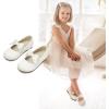 imageDREAM PAIRS Girls Dress Shoes Mary Jane Flower Girl Bow Ballet Flats for Wedding Party ToddlerLittle KidWhite