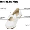 imageDREAM PAIRS Girls Dress Shoes Mary Jane Flower Girl Bow Ballet Flats for Wedding Party ToddlerLittle KidWhite