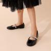 imageDREAM PAIRS Girls Mary Jane Dress Shoes Ballerina Flats for Wedding Party ToddlerLittle KidBig KidBlackPat