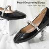imageDREAM PAIRS Girls Mary Jane Dress Shoes Ballerina Flats for Wedding Party ToddlerLittle KidBig KidBlackPat