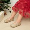 imageDREAM PAIRS Girls Mary Jane Dress Shoes Ballerina Flats for Wedding Party ToddlerLittle KidBig KidGoldGlittert