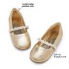 imageDREAM PAIRS Girls Mary Jane Dress Shoes Ballerina Flats for Wedding Party ToddlerLittle KidBig KidGoldt