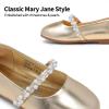 imageDREAM PAIRS Girls Mary Jane Dress Shoes Ballerina Flats for Wedding Party ToddlerLittle KidBig KidGoldt