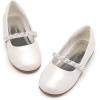 imageDREAM PAIRS Girls Mary Jane Dress Shoes Ballerina Flats for Wedding Party ToddlerLittle KidBig KidIvoryt
