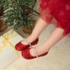 imageDREAM PAIRS Girls Mary Jane Dress Shoes Ballerina Flats for Wedding Party ToddlerLittle KidBig KidRedt
