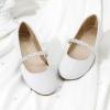 imageDREAM PAIRS Girls Mary Jane Dress Shoes Ballerina Flats for Wedding Party ToddlerLittle KidBig KidWhitePat