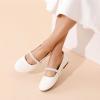 imageDREAM PAIRS Girls Mary Jane Dress Shoes Ballerina Flats for Wedding Party ToddlerLittle KidBig KidWhitePat