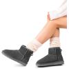 imageDREAM PAIRS Snow Boots for Women Genuine Suede Faux Fur Lining Water Resistant AntiSlip Warm Winter Booties Slip On Memory Foam Comfort Ankle Boots FuzzyClassic Low BootsGrey