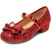 imageDREAM PAIRS Girls Dress Shoes Princess Shoes for Toddler Little Girl Mary Jane Low Heels Glitter Flower Party Wedding FootwearRed