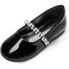 imageDREAM PAIRS Girls Mary Jane Dress Shoes Ballerina Flats for Wedding Party ToddlerLittle KidBig KidBlackPatt
