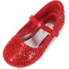 imageDREAM PAIRS Toddler Girls Dress Shoes Mary Jane Rhinestone Ballerina Flat for Party Birthday Performance WeddingRed
