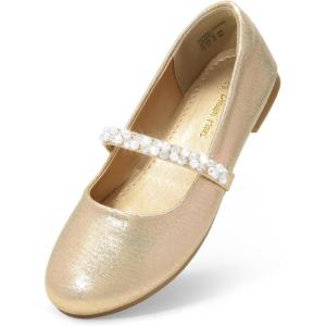 imageDREAM PAIRS Girls Mary Jane Dress Shoes Ballerina Flats for Wedding Party ToddlerLittle KidBig KidGold