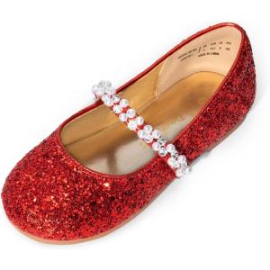 imageDREAM PAIRS Girls Mary Jane Dress Shoes Ballerina Flats for Wedding Party ToddlerLittle KidBig KidRedt