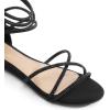 imageDREAM PAIRS Womens Ankle Strap Flat Sandals Summer Dressy Strappy Gladiator Rhinestones SandalsBlack