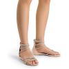 imageDREAM PAIRS Womens Ankle Strap Flat Sandals Summer Dressy Strappy Gladiator Rhinestones SandalsNude
