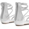imageDREAM PAIRS Womens Ankle Strap Flat Sandals Summer Dressy Strappy Gladiator Rhinestones SandalsSilver