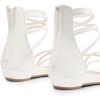 imageDREAM PAIRS Womens Ankle Strap Flat Sandals Summer Dressy Strappy Gladiator Rhinestones SandalsWhitePu