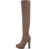 imageDREAM PAIRS Womens HIGHPLAT Black Chunky Thigh High Over The Knee High Heel BootsKhaki