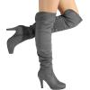 imageDREAM PAIRS Womens HIGHPLAT Black Chunky Thigh High Over The Knee High Heel BootsLight Greysarahhi