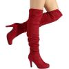 imageDREAM PAIRS Womens HIGHPLAT Black Chunky Thigh High Over The Knee High Heel BootsRedsarahhi