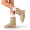 imageDREAM PAIRS Womens ShortyNew Mid Calf Winter Snow BootsSand