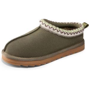 imageDREAM PAIRS Girls Boys Slippers Kids House Fuzzy Indoor Outdoor FuzzyEasy Kids Slipon Slipper for Little Kid Big KidOlive Green