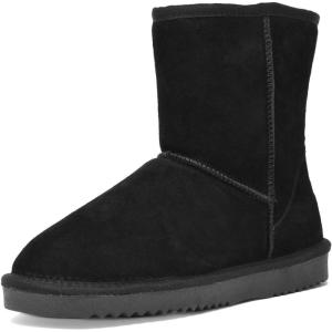 imageDREAM PAIRS Womens ShortyNew Mid Calf Winter Snow BootsBlackclassic