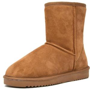imageDREAM PAIRS Womens ShortyNew Mid Calf Winter Snow BootsChesnut