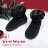 imageDREAM PAIRS Girls Boys Boots Kids Faux Fur Lined Winter Snow FuzzyClassic Kids Mid BootBlack
