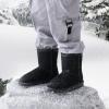 imageDREAM PAIRS Girls Boys Boots Kids Faux Fur Lined Winter Snow FuzzyClassic Kids Mid BootBlack