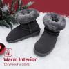 imageDREAM PAIRS Girls Boys Boots Kids Faux Fur Lined Winter Snow FuzzyClassic Kids Mid BootGrey