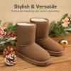 imageDREAM PAIRS Girls Boys Boots Kids Faux Fur Lined Winter Snow FuzzyClassic Kids Mid BootLight Brown