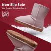 imageDREAM PAIRS Girls Boys Boots Kids Faux Fur Lined Winter Snow FuzzyClassic Kids Mid BootPink