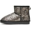 imageDREAM PAIRS Girls Boys Boots Kids Winter Ankle Faux Fur Lined Snow Shoes FuzzyClassic Kids Low Boot for ToddlerLittle KidBig KidBlackMetal