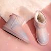 imageDREAM PAIRS Girls Boys Boots Kids Winter Ankle Faux Fur Lined Snow Shoes FuzzyClassic Kids Low Boot for ToddlerLittle KidBig KidPinkRainbow