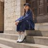 imageDREAM PAIRS Laceup Combat Boots Ankle Booties for WomenWhite