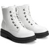 imageDREAM PAIRS Laceup Combat Boots Ankle Booties for WomenWhite