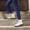 imageDREAM PAIRS Laceup Combat Boots Ankle Booties for WomenWhite